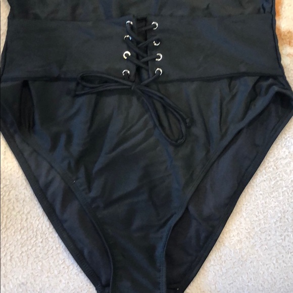 Black one piece swimsuit - Picture 2 of 4